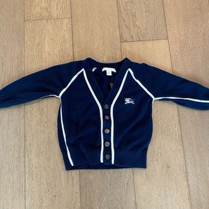 Navy Burberry Cardigan Sweater Toddler Boys 3T/4T